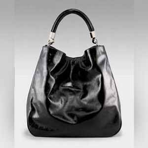 Authentic YSL patent leather roady hobo bag